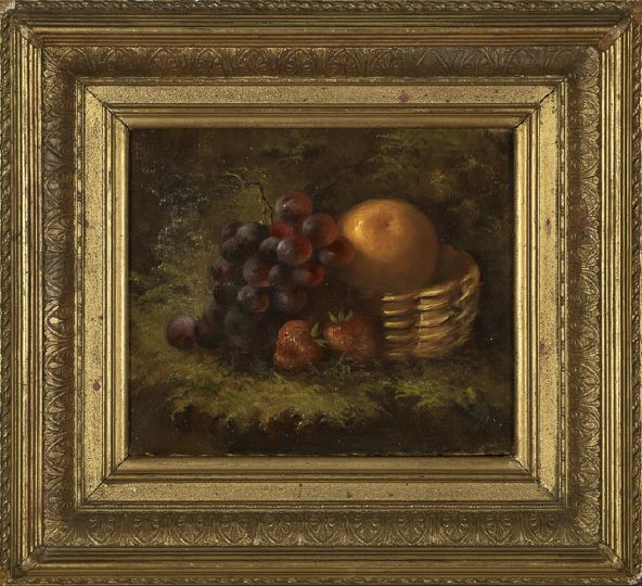 Appraisal: American School Fourth Quarter th Century Still Life with Grapes