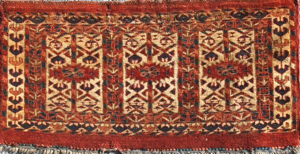 Appraisal: Fine th Century Turkoman Yomut Asmalyk rug x EST