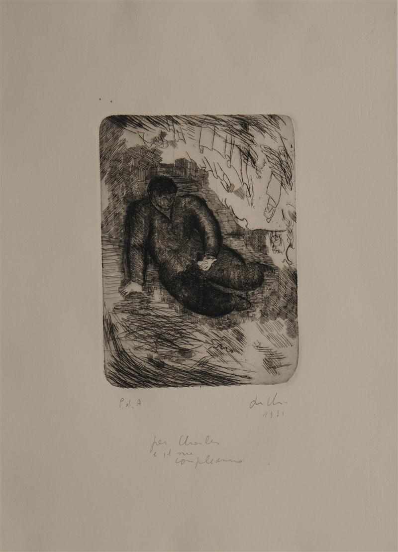 Appraisal: SANDRO CHIA b UNTITLED AND COURAGEOUS BOY Two etchings edition