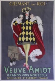 Appraisal: CAPIELLO Leonetto Cremant du Roi Veuve Amiot Antique Lithograph Poster