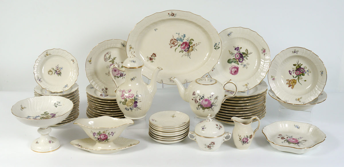 Appraisal: ROYAL COPENHAGEN FINE CHINA IN THE FRIJSENBORG PATTERN Approx pieces