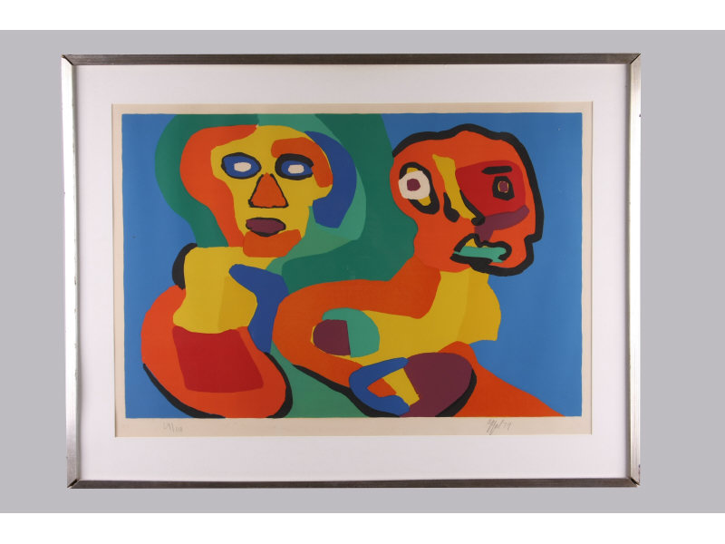 Appraisal: Karel Appel Dutch - Sunshine People color lithograph artist signed