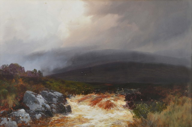 Appraisal: FREDERICK JAMES WIDGERY - 'Near Okehampton Dartmoor' signed and titled