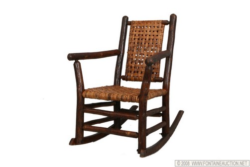 Appraisal: SGND O H ROCKER W CANED BACK SEATS W x