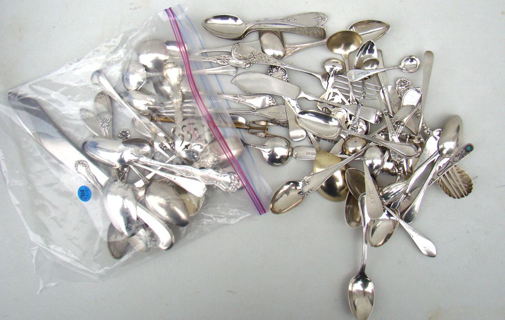 Appraisal: FORTY-TWO PIECES OF STERLING SILVER FLATWARE By various makers Silver-handled