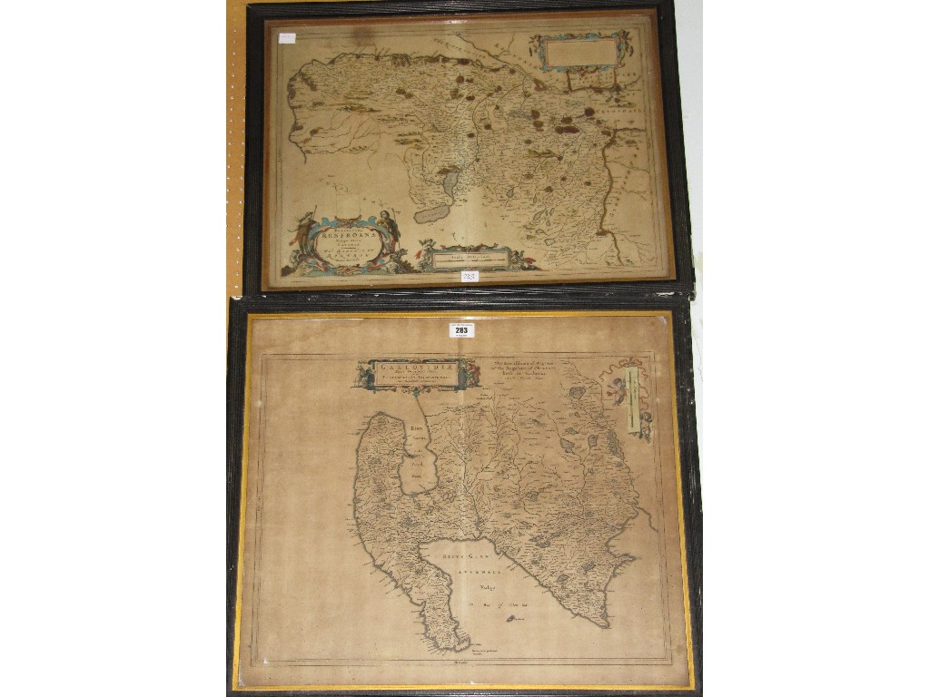 Appraisal: Lot comprising four framed maps - Renfrewshire Galloway Stirlingshire Ayrshire