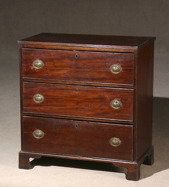 Appraisal: George III Style Mahogany Bachelor's Chest Last Half th Century