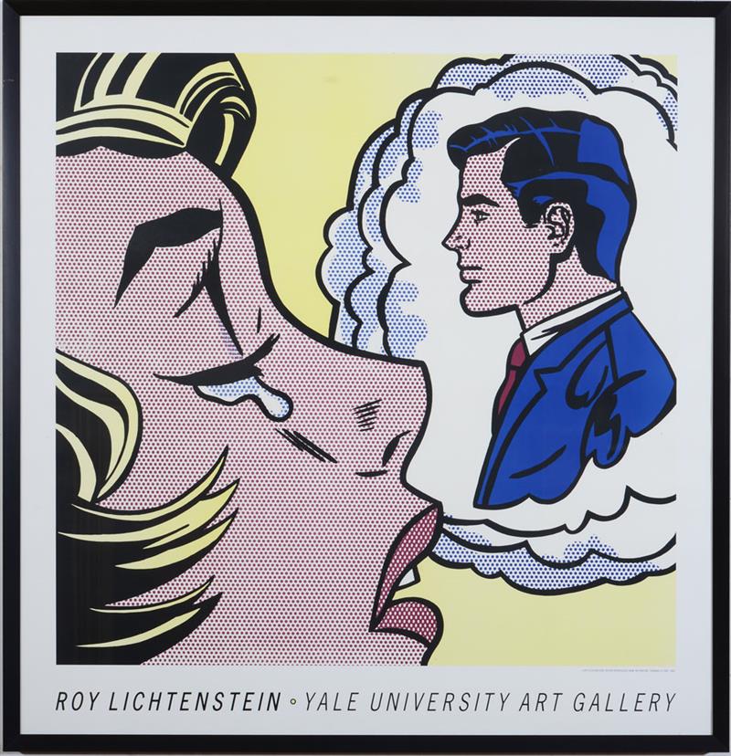 Appraisal: AFTER ROY LICHTENSTEIN - THINKING OF HIM Offset poster x