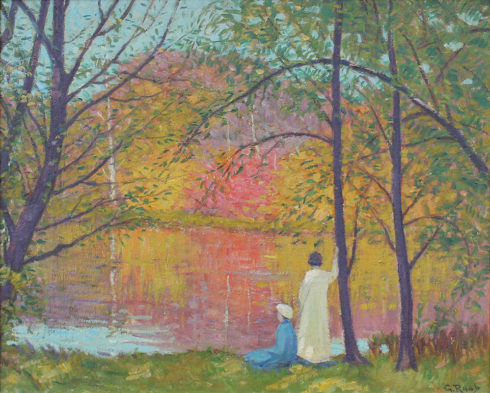 Appraisal: RAAB George American - Two Figures by a River Oil