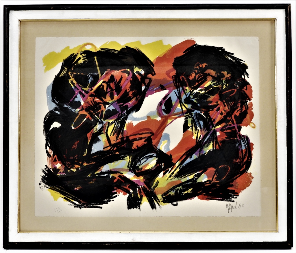 Appraisal: KAREL CHRISTIAAN APPEL ABSTRACT LITHOGRAPH New York France Italy Switzerland