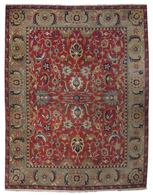 Appraisal: TABRIZ old Interesting piece with a red central field patterned