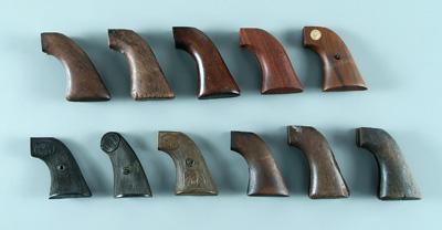 Appraisal: Eleven pairs old revolver grips fitting various Colt models eight