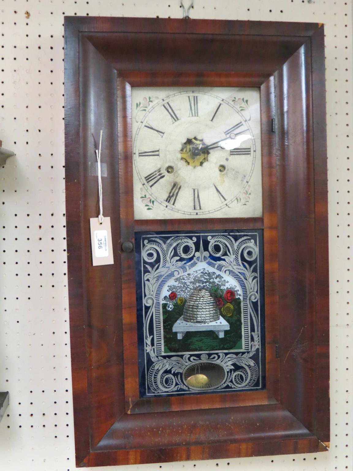 Appraisal: A Connecticut shelf clock in mahogany case with key pendulum