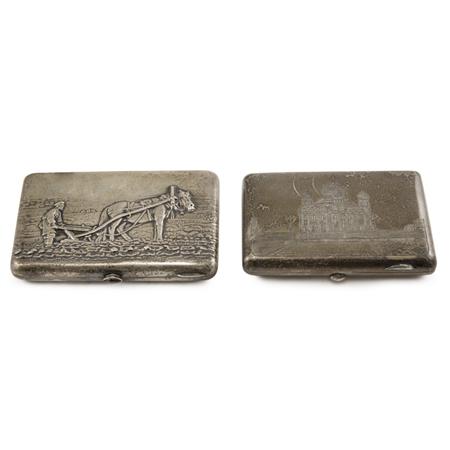 Appraisal: Two Russian Silver Cigarette Cases Estimate -