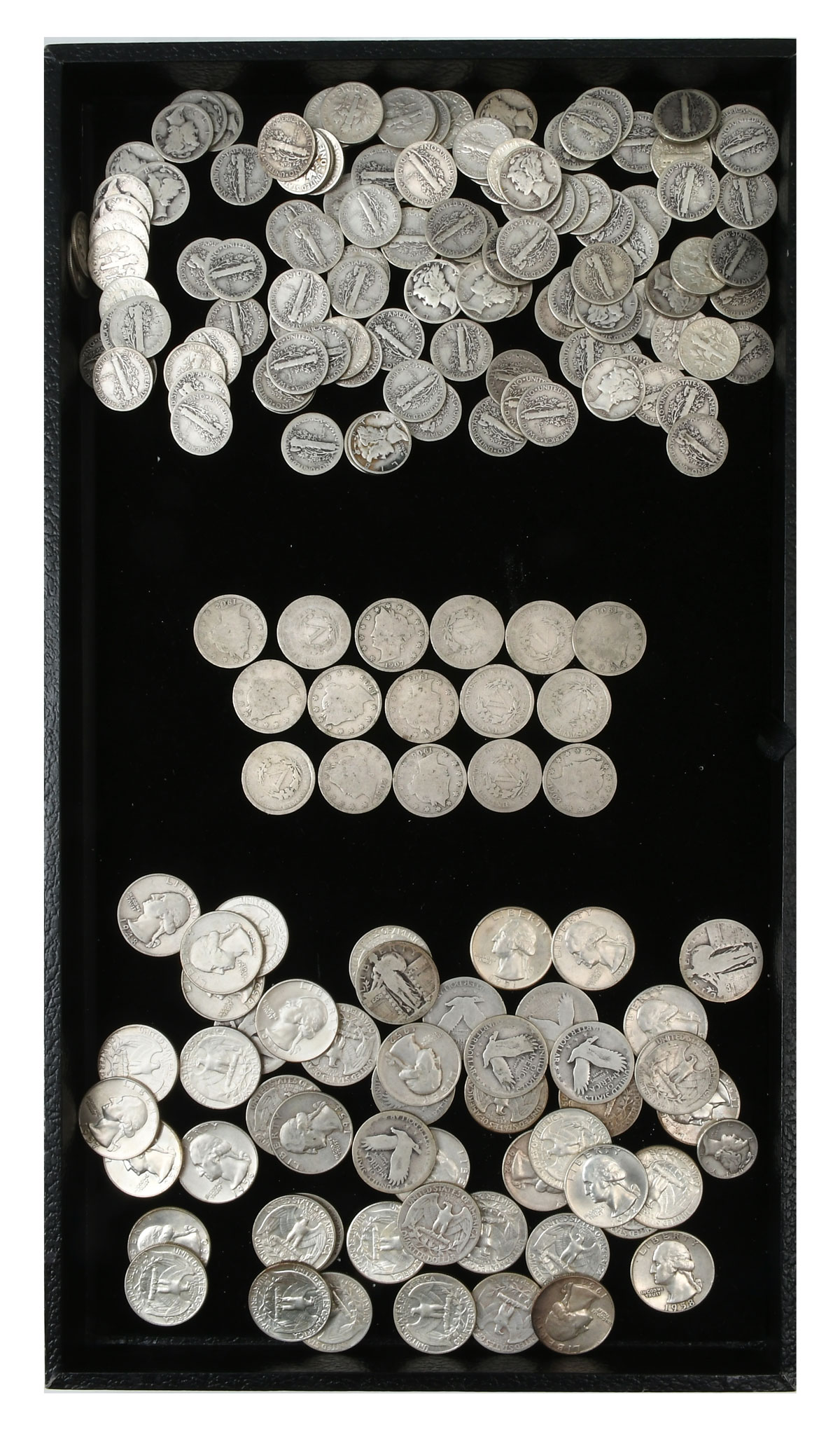 Appraisal: SILVER QUARTER DIME AND ''V'' NICKEL COLLECTION Comprising - Silver