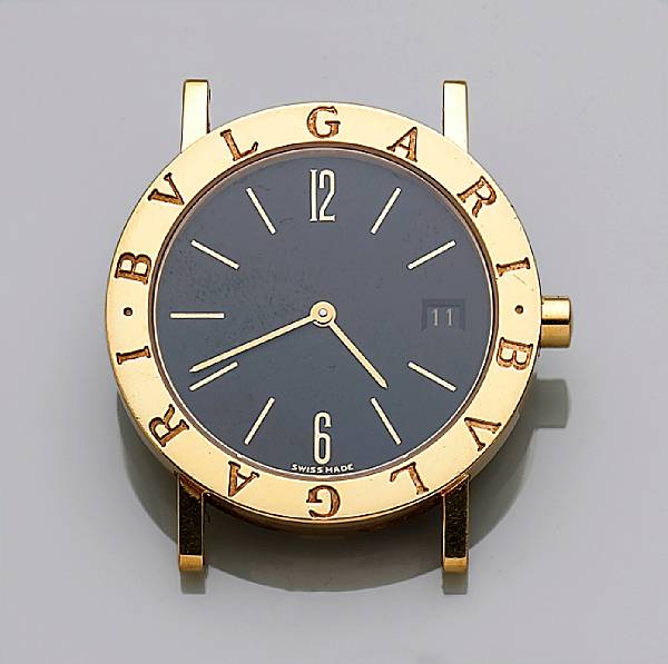 Appraisal: An eighteen karat gold wristwatch Bulgari quartz movement jewels movement