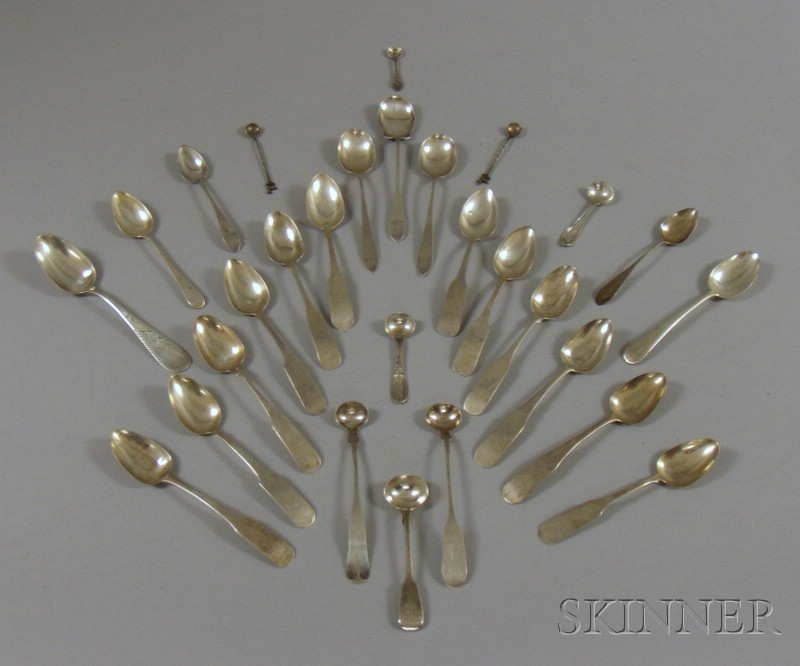 Appraisal: Approximately Twenty-six Sterling and Coin Silver Spoons and Small Ladles