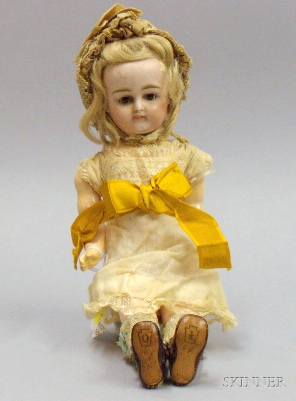 Appraisal: Small Kestner Bisque Doll with closed mouth brown glass eyes