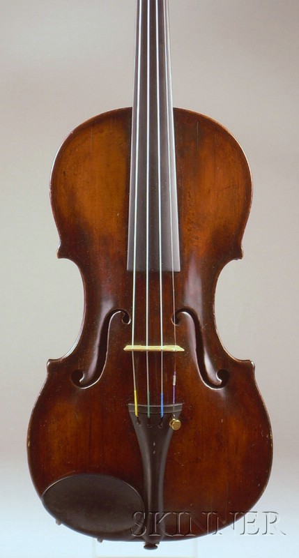 Appraisal: German Violin c labeled JACOBUS STAINER IN ABSAM length of