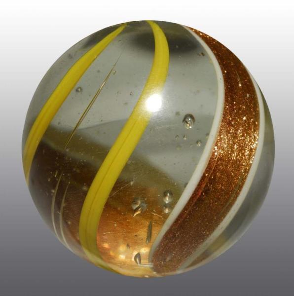 Appraisal: Type One Lutz Marble Description Polished Clear base with yellow