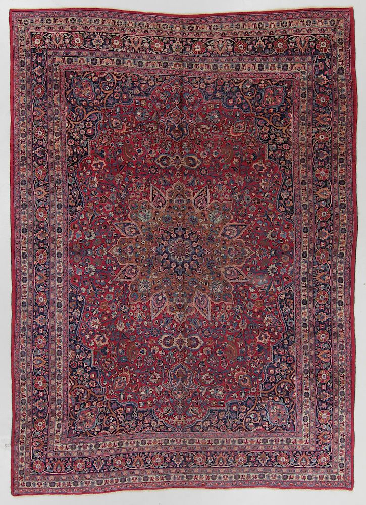 Appraisal: Semi-Antique Meshed Rug Persia ' '' x ' '' Semi-Antique