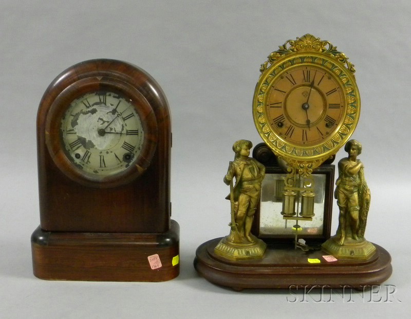 Appraisal: Two Eight-Day Mantel Clocks by Ansonia and Seth Thomas the