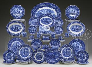 Appraisal: SEVENTY-NINE PIECE BLUE AND WHITE WEDGWOOD DINNER SERVICE IN THE