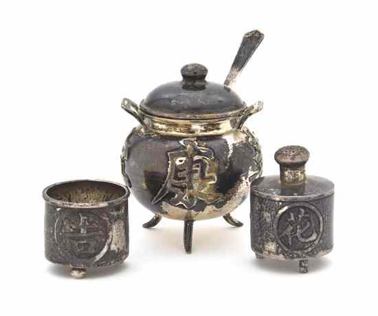 Appraisal: A Chinese Silver Lidded Master Salt C J Co of