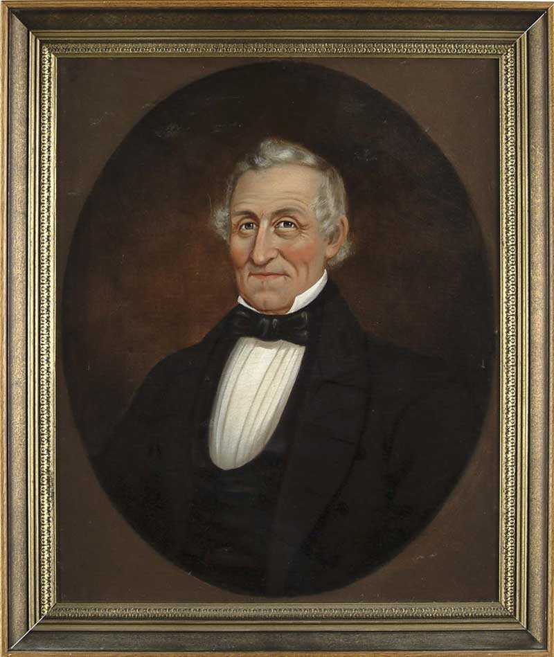 Appraisal: UNSIGNED American Mid th Century PORTRAIT OF A DISTINGUISHED GENTLEMAN