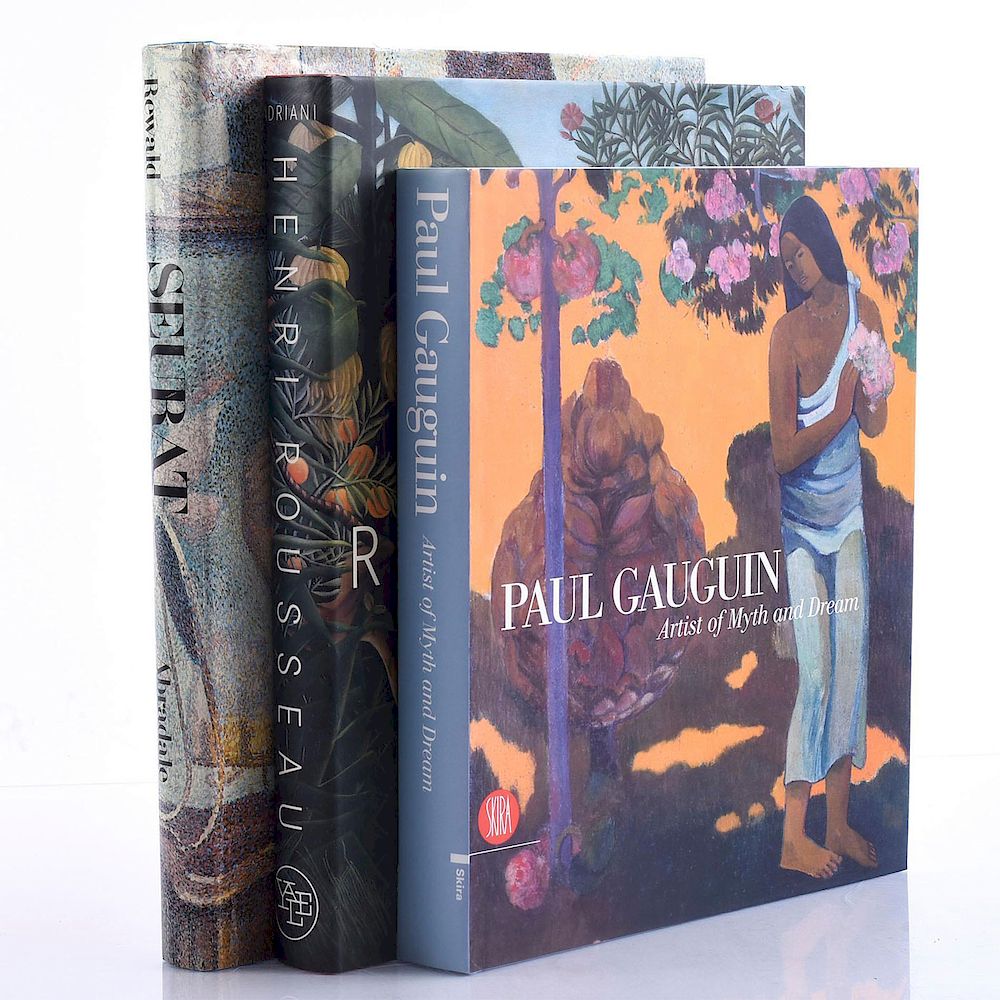 Appraisal: RETROSPECTIVES ON H ROUSSEAU P GAUGIN SEURAT Hardcover books detailing