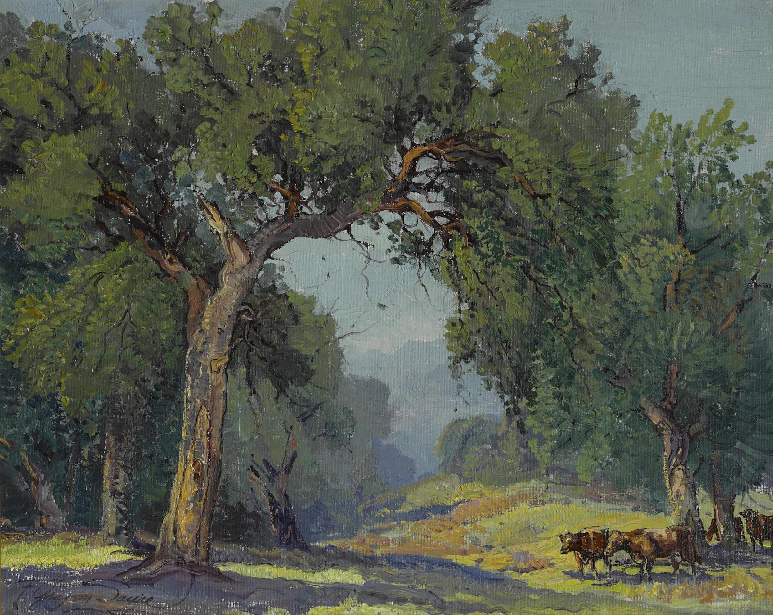 Appraisal: Fred Grayson Sayre American - Cattle under the trees signed