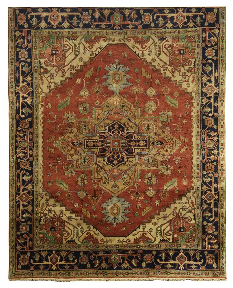 Appraisal: ORIENTAL RUG SERAPI DESIGN ' x ' Dark blue and