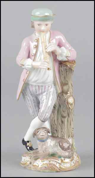 Appraisal: MEISSEN PORCELAIN FIGURE OF A MUSICIAN Height '' Condition Pencil