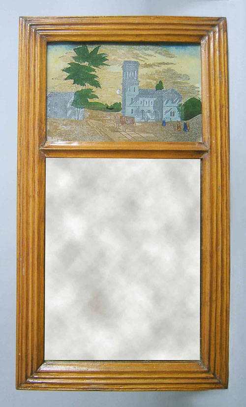 Appraisal: Country pine mirror th c x