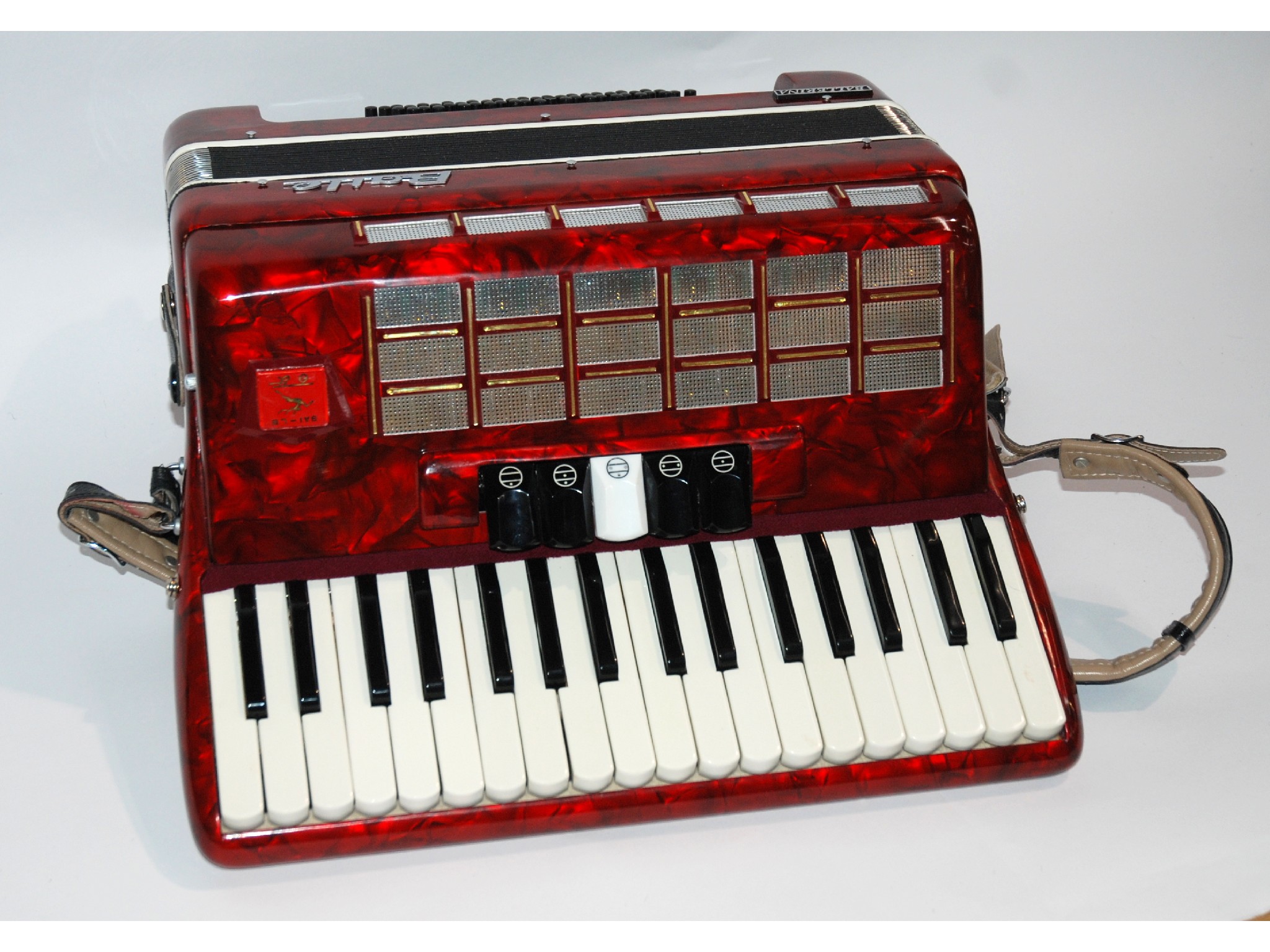 Appraisal: A Baile Ballerina accordion in case