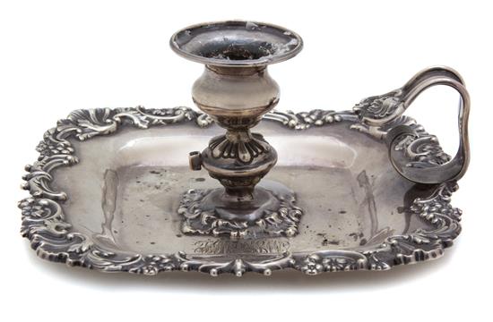 Appraisal: Sale Lot An American Silver Candle Holder Howard Co New