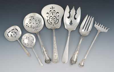 Appraisal: A Lot of Seven Sterling Silver Serving Utensils by Gorham