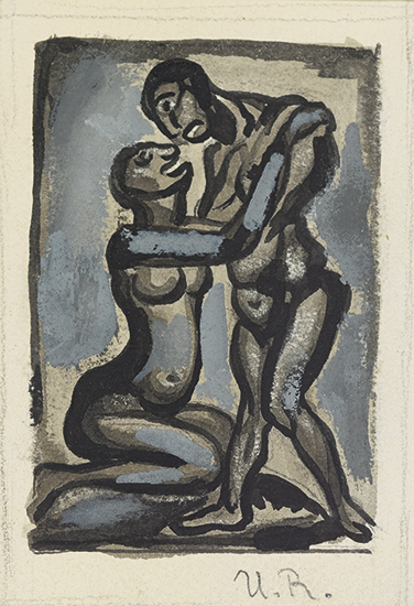 Appraisal: GEORGES ROUAULT Les Amants Brush and black ink and wash