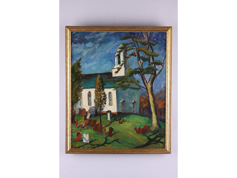 Appraisal: Susan Crook Ingersoll DE b The Church oil on canvas