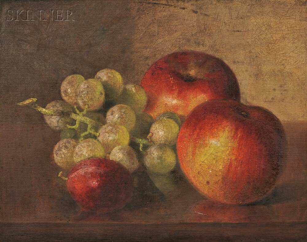 Appraisal: Robert Spear Dunning American - Still Life with Apples Grapes