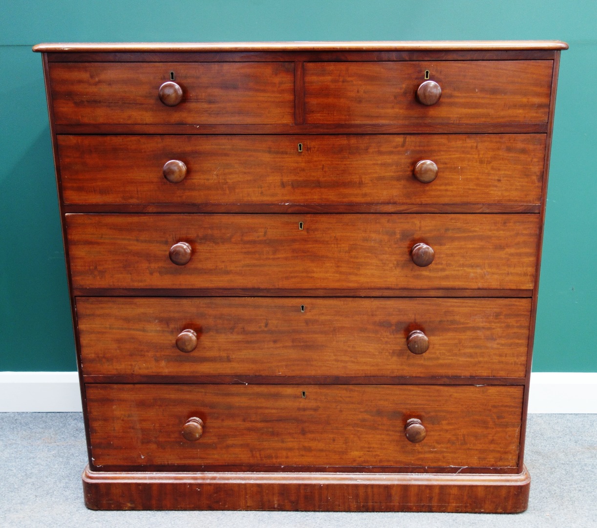 Appraisal: Heal Son London a Victorian mahogany chest of two short