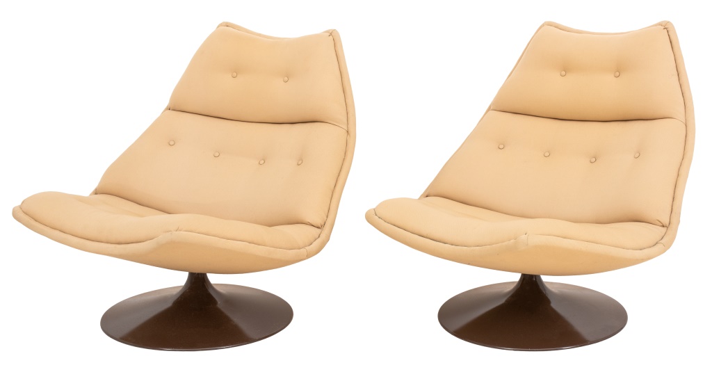 Appraisal: GEOFFREY HARCOURT FOR ARTIFORT LOUNGE CHAIRS Geoffrey D Harcourt British