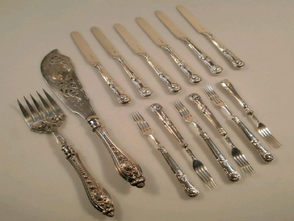 Appraisal: A set of six pairs of George VI silver Kings