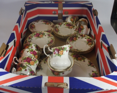 Appraisal: Royal Albert Old Country Roses part Tea Set comprising Cups