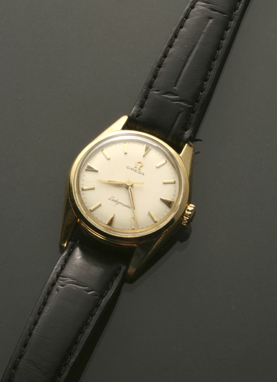 Appraisal: Lady's -Karat Yellow-Gold Automatic Wristwatch Omega Ladymatic Swiss Circa Having