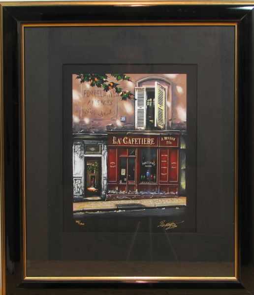 Appraisal: Thomas Pradzynski La Destinee Suite Le Cafe serigraph piece of