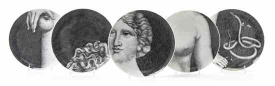 Appraisal: A Set of Twelve Fornasetti Eve Plates the twelve plates