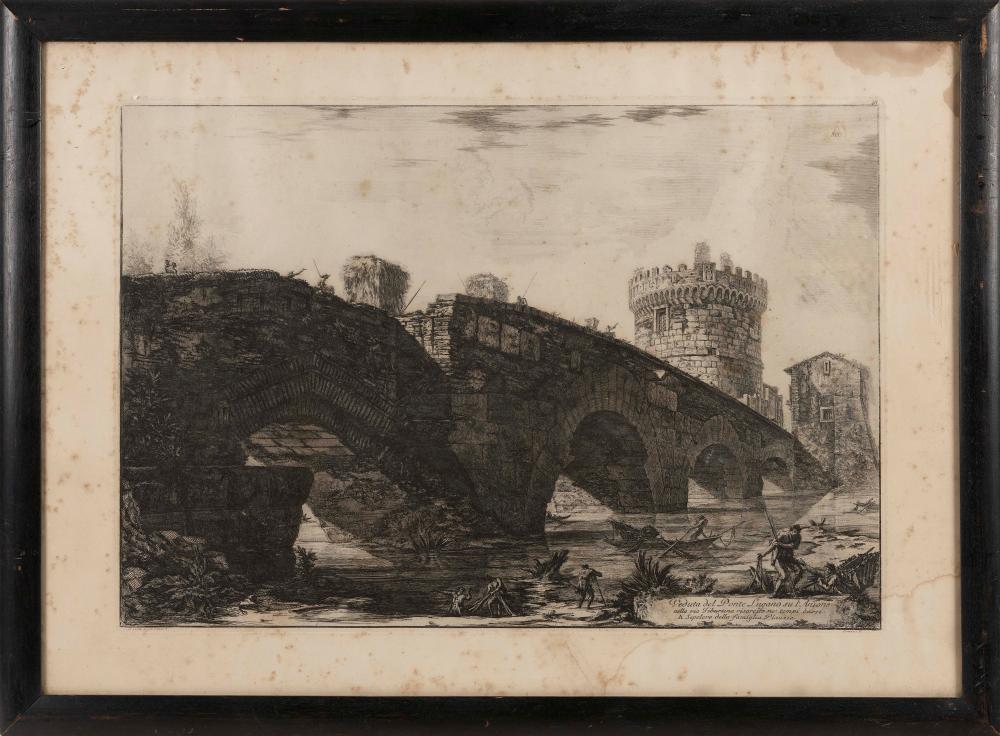 Appraisal: GIOVANNI BATTISTA PIRANESI ITALY - VEDUTA DEL PONTE LUGANO US