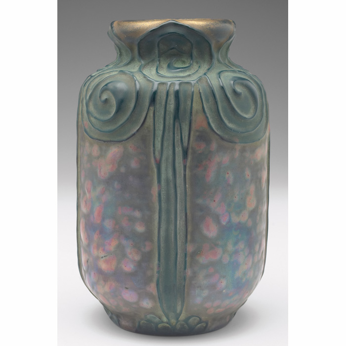 Appraisal: Nice Amphora vase probably designed by Paul Daschel shouldered shape