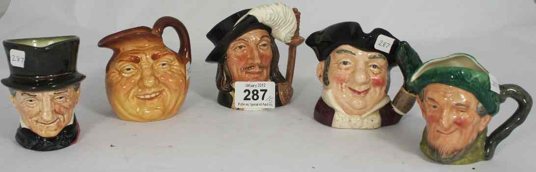 Appraisal: Royal Doulton Small Character Jugs John Barleycorn D John Peel